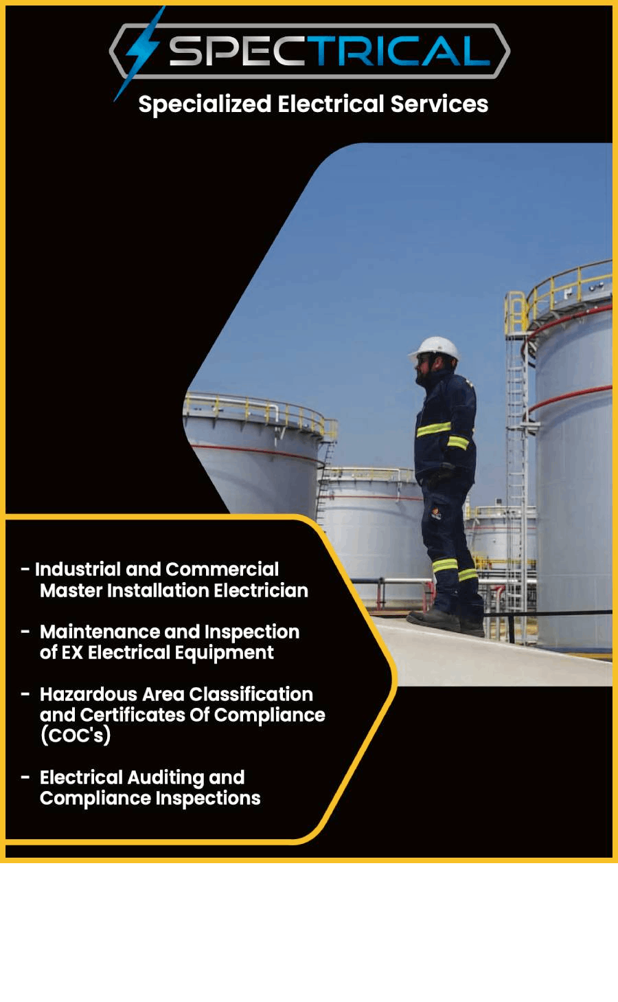 Electrical safety inspections for industrial sites, Spectrical Specialized Electrical Services
